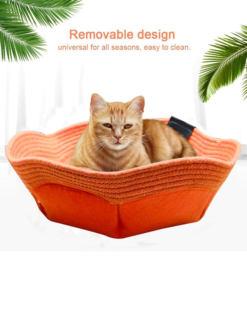 orange polyester cave pet bed - 18691785 -  Standard Image - 1