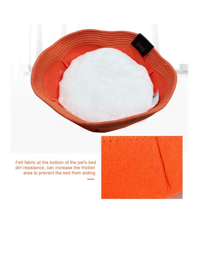 orange polyester cave pet bed - 18691785 - Standard Image - 4