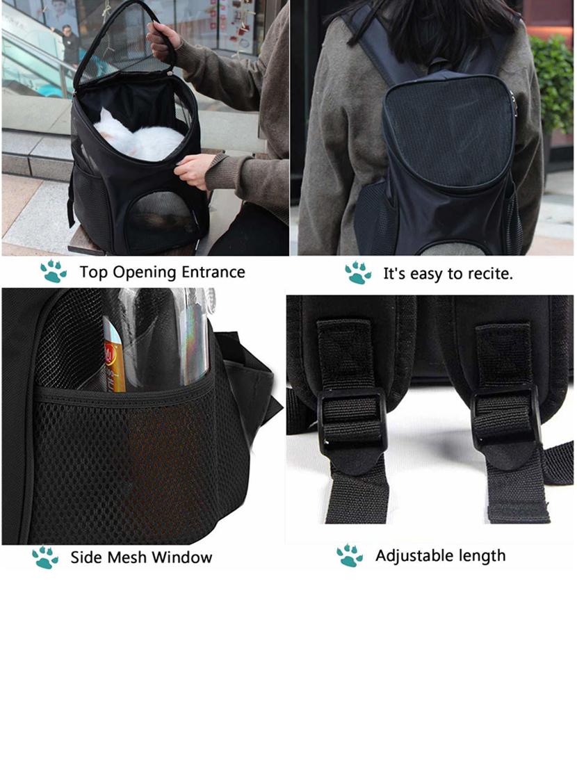 black plastic backpack pet carrier - 18691920 - Standard Image - 1