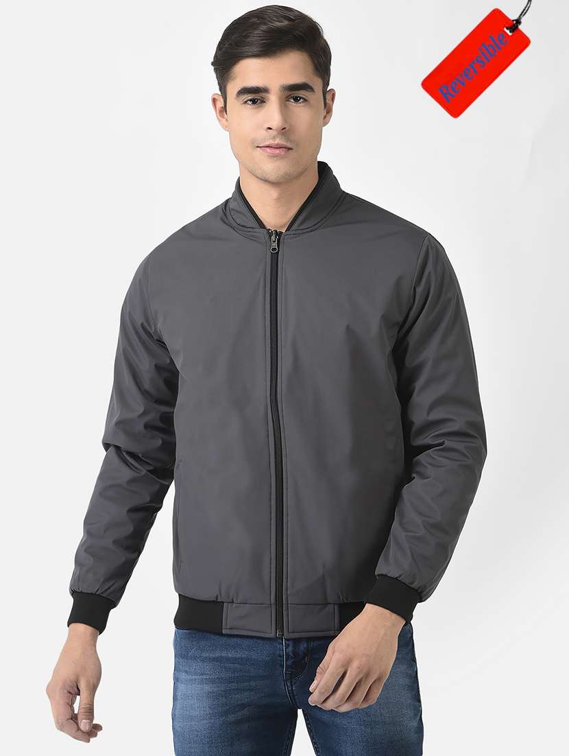 reversible zip up casual jacket - 18692154 -  Zoom Image - 0