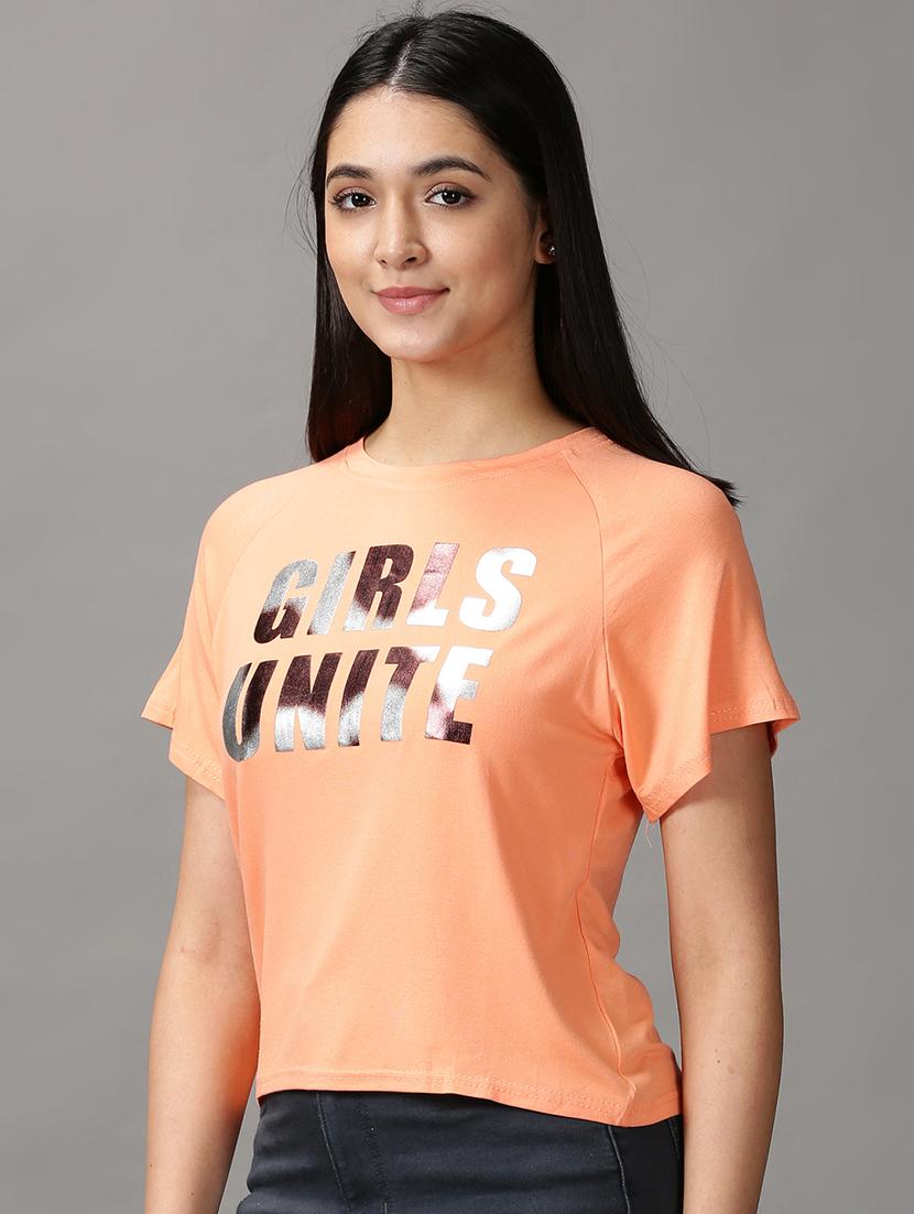women's straight round neck top - 18692255 - Standard Image - 1