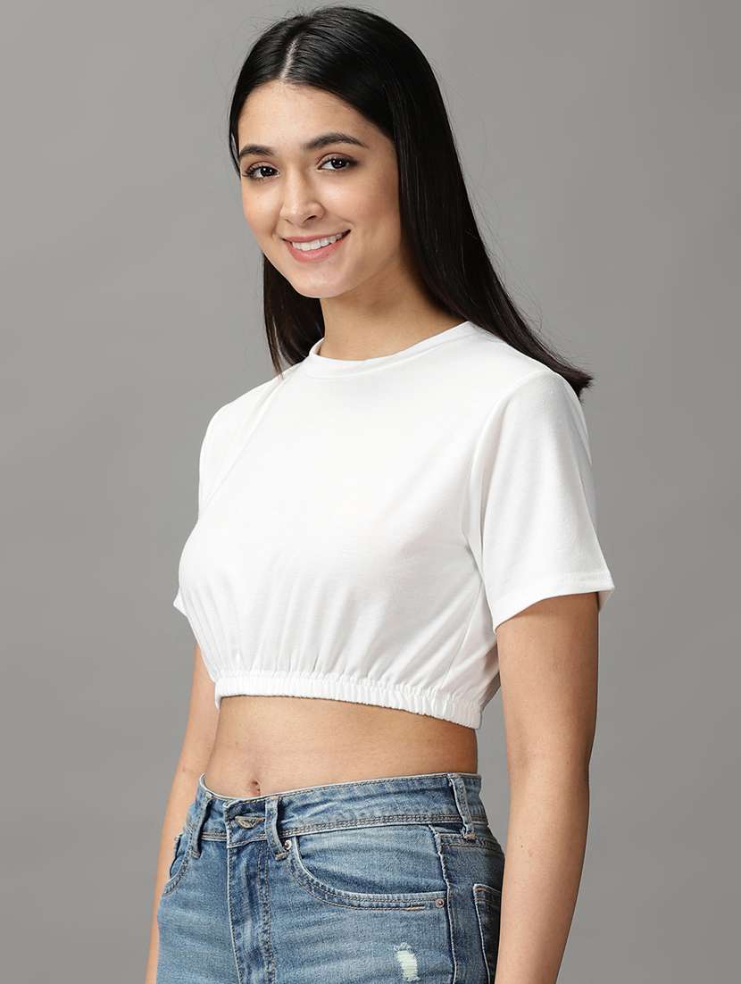 women's plain crew neck t-shirt - 18692260 -  Standard Image - 1