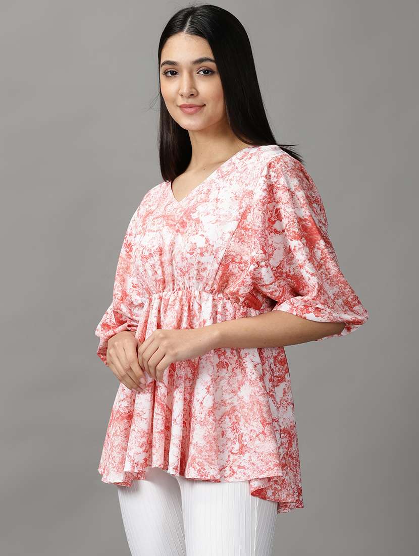 women's peplum v neck top - 18692270 -  Standard Image - 1