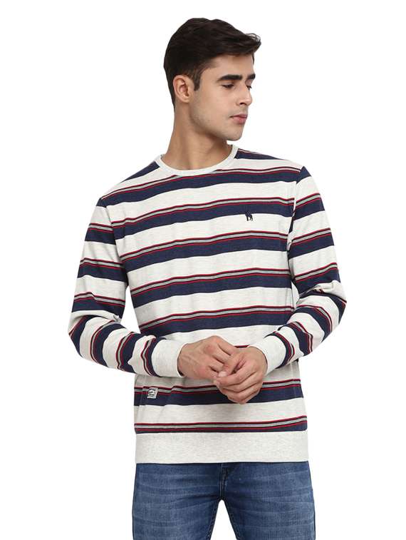 mens striped sweatshirt