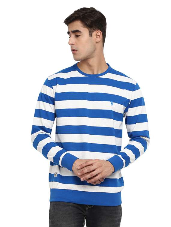 mens striped sweatshirt