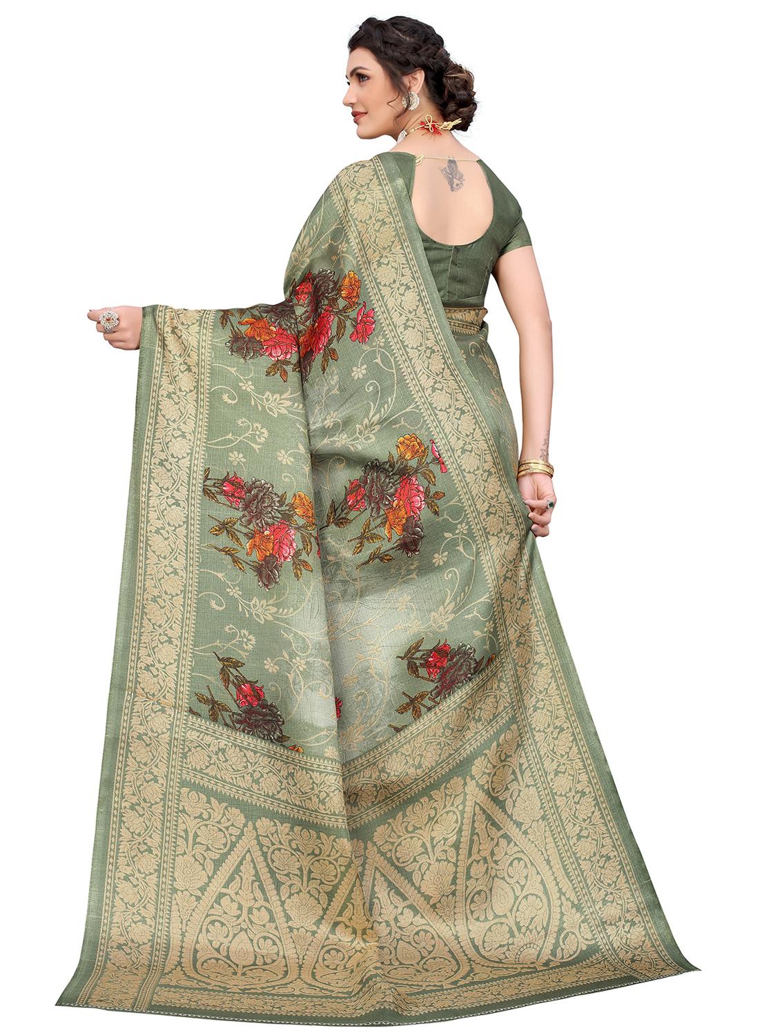 floral mysore silk saree - 18692832 - Standard Image - 1