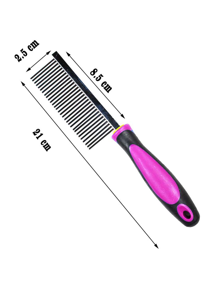 blue stainless steel pet comb brush - 18697071 -  Standard Image - 1