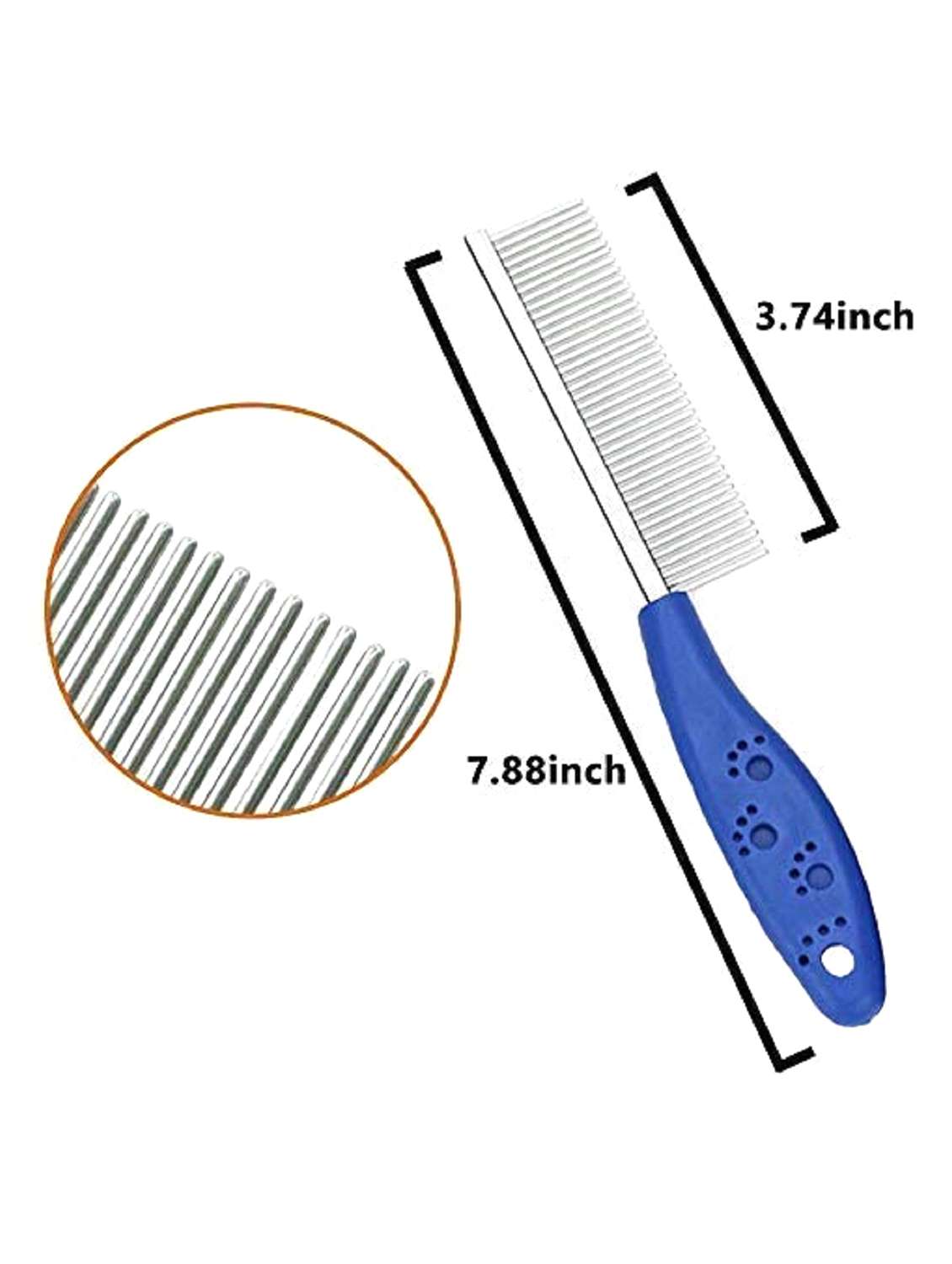 blue stainless steel pet comb brush - 18697115 -  Standard Image - 1