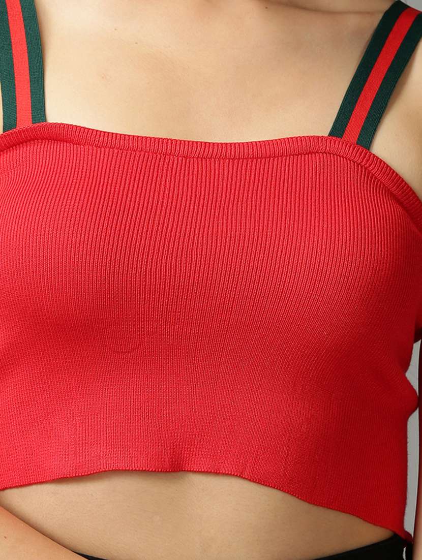 women's crop shoulder strap top - 18697477 -  Standard Image - 4