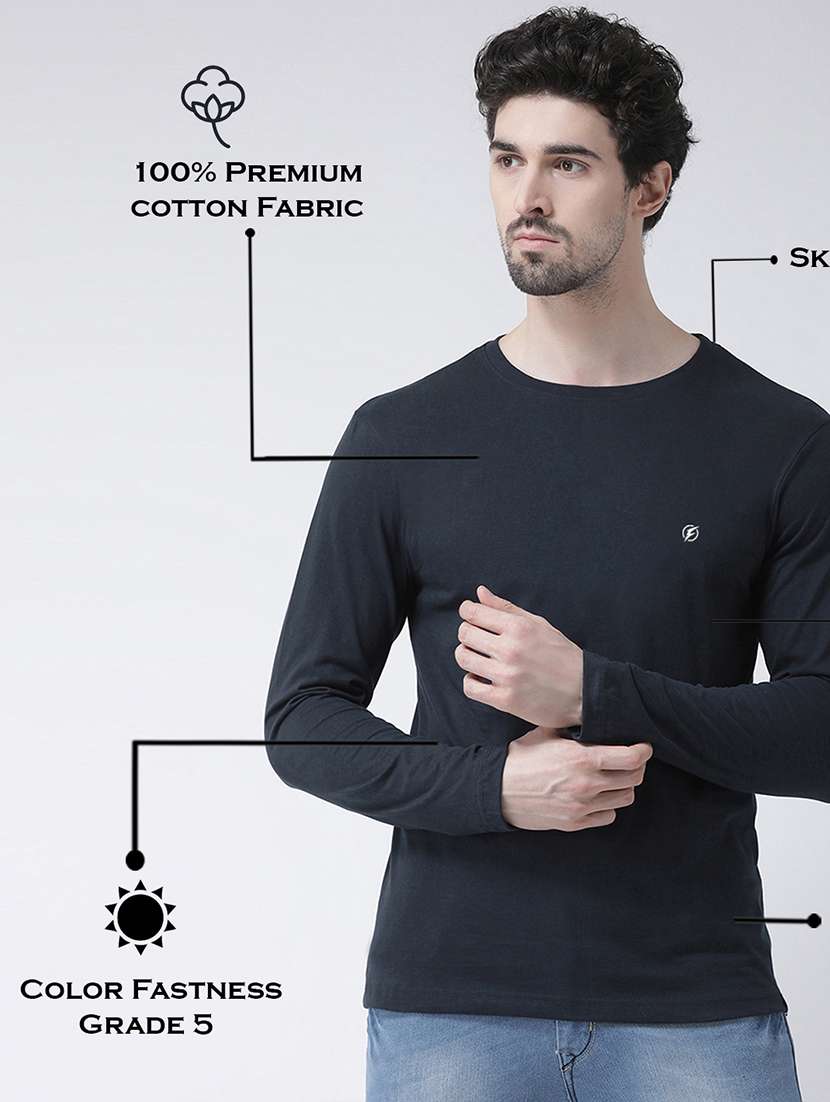 men round neck solid regular t-shirt - 18697538 -  Standard Image - 4