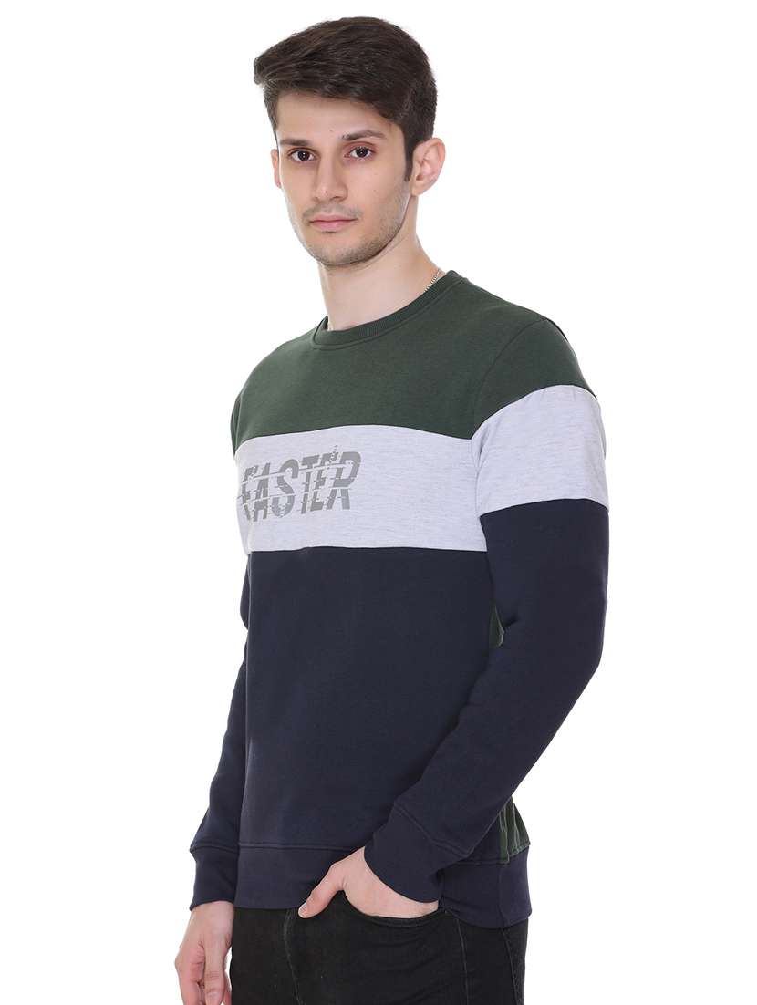 mens color block sweatshirt - 18697664 -  Standard Image - 1