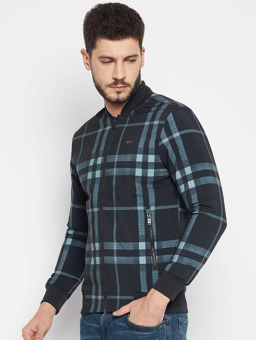 navy blue polyester bomber jacket - 18697695 -  Standard Image - 1