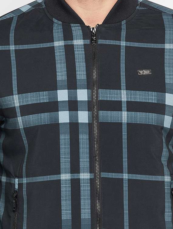 navy blue polyester bomber jacket - 18697695 -  Standard Image - 4