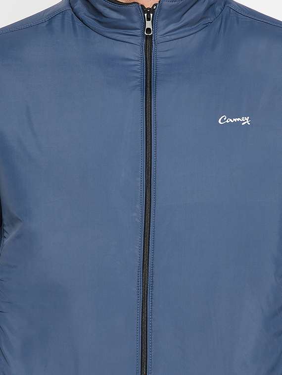 blue polyester bomber jacket - 18697698 - Standard Image - 4