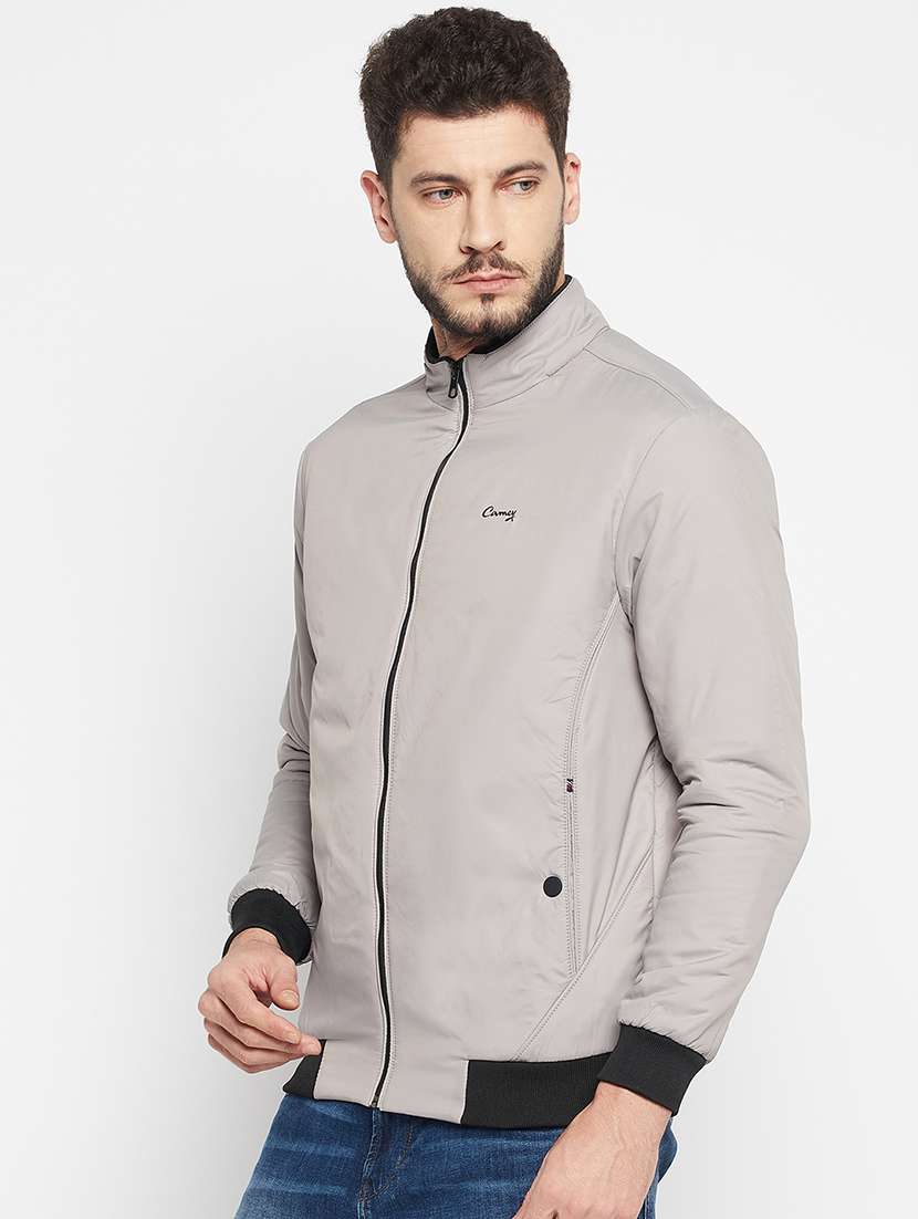 grey polyester bomber jacket - 18697700 -  Standard Image - 1