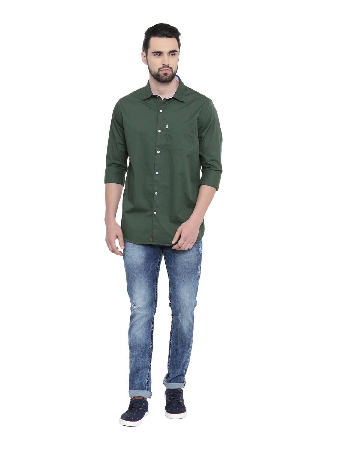 mens solid casual shirt - 18697955 - Standard Image - 4