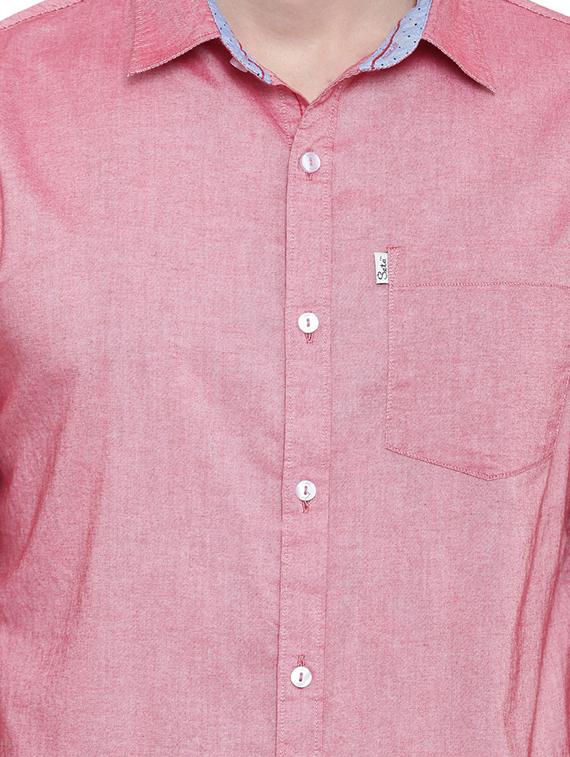 pink solid casual shirt - 18697969 - Standard Image - 4
