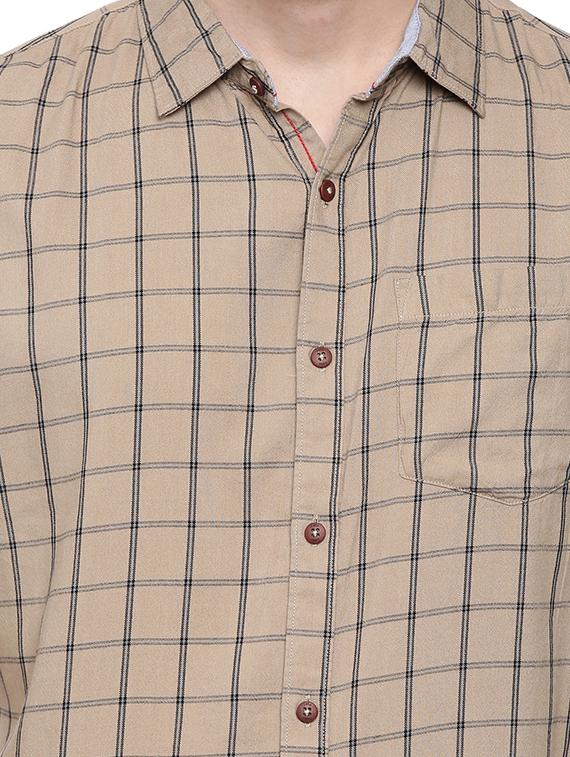 mens checks casual shirt - 18697978 - Standard Image - 4