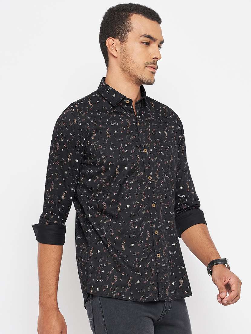 black cotton casual shirt - 18701152 -  Standard Image - 1