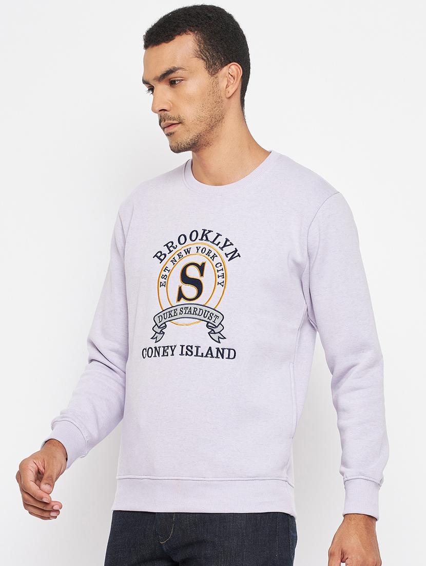 round neck chest printed sweatshirt - 18701188 - Standard Image - 1