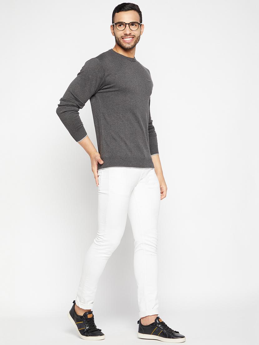grey full sleeved pullover - 18701258 - Standard Image - 4