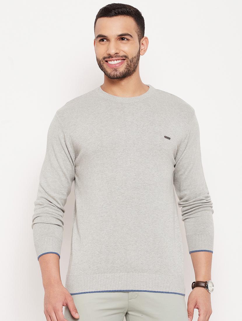 grey full sleeved pullover - 18701259 - Zoom Image - 0