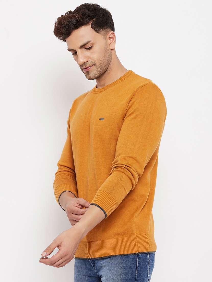 yellow full sleeved pullover - 18701260 - Standard Image - 1