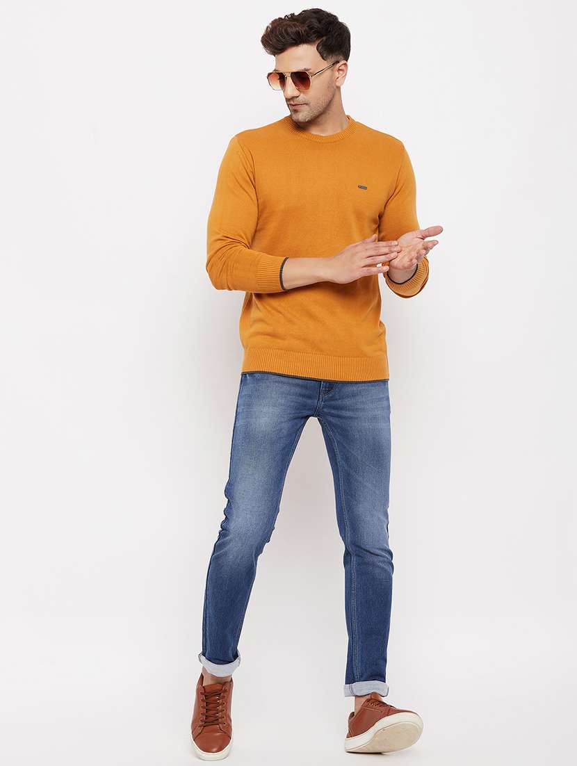 yellow full sleeved pullover - 18701260 - Standard Image - 4
