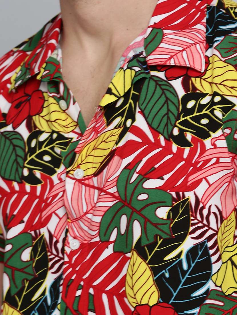 men shirt collar printed co-ords - 18701509 -  Standard Image - 6