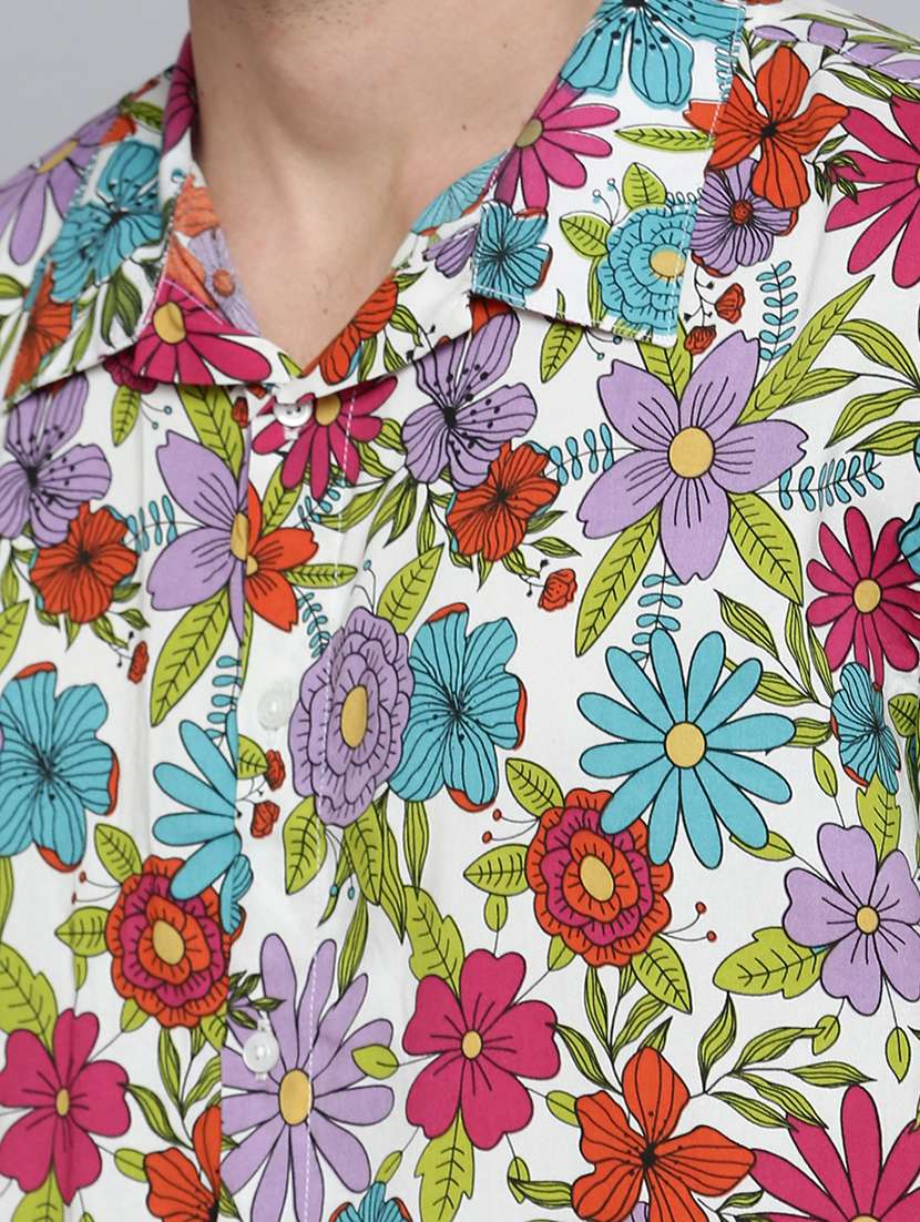 men shirt and shorts floral co-ord set - 18701513 -  Standard Image - 6