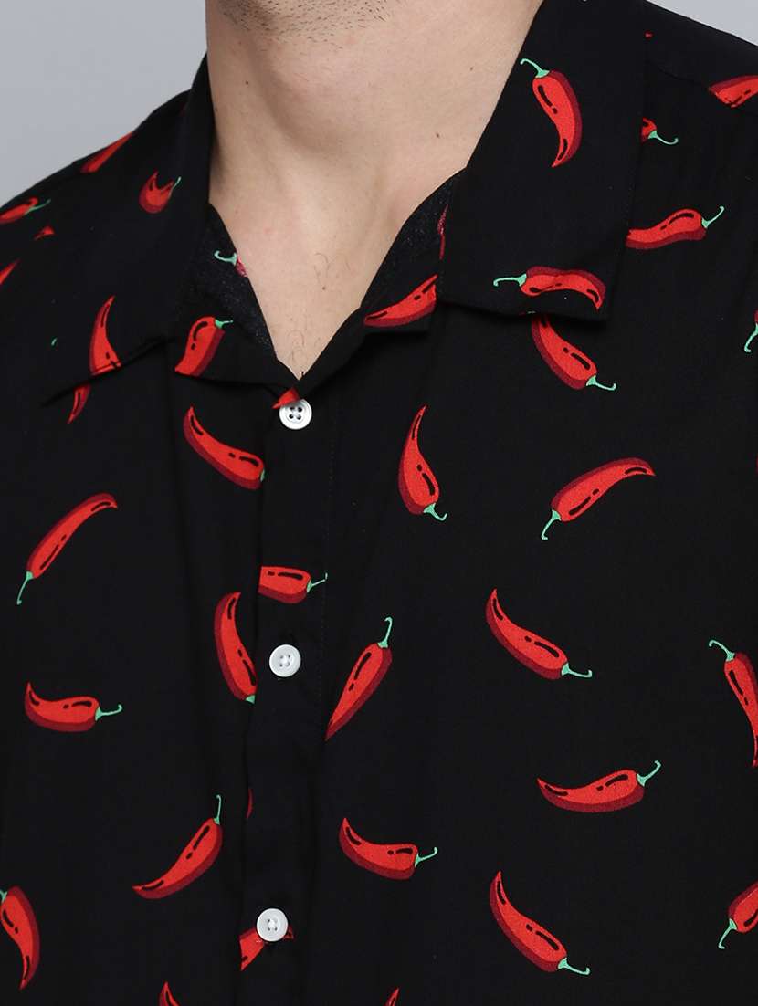 men shirt collar printed co-ords - 18701517 -  Standard Image - 6