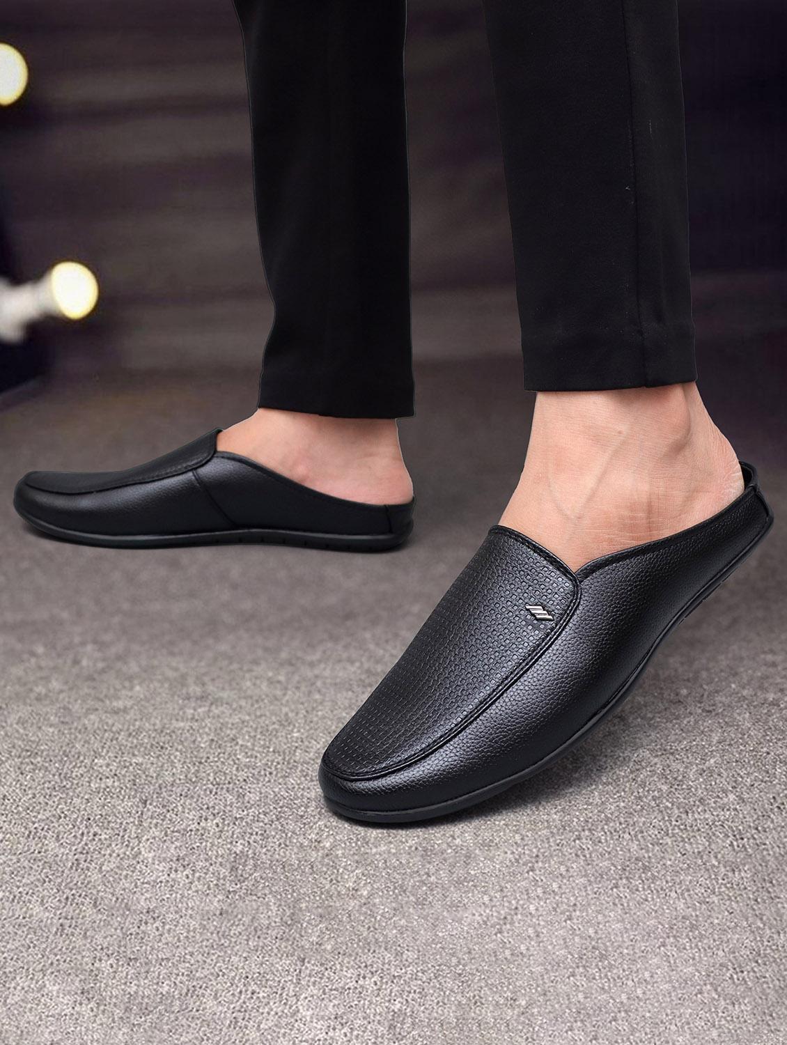 mens black slip on moccasin - 18701528 -  Standard Image - 1