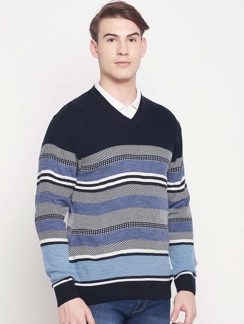 blue full sleeved pullover - 18701624 -  Standard Image - 1