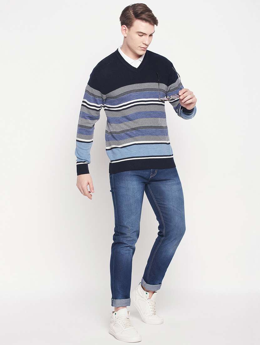 blue full sleeved pullover - 18701624 -  Standard Image - 4