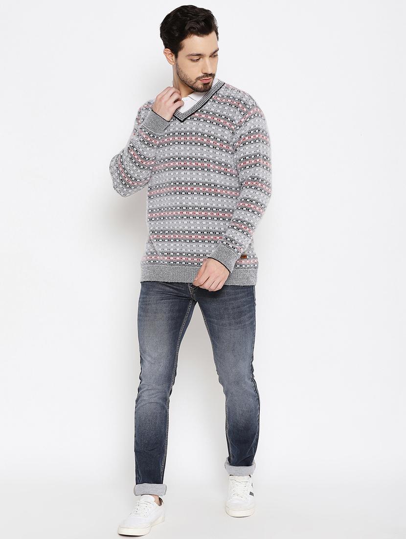 grey full sleeved pullover - 18701633 - Standard Image - 4