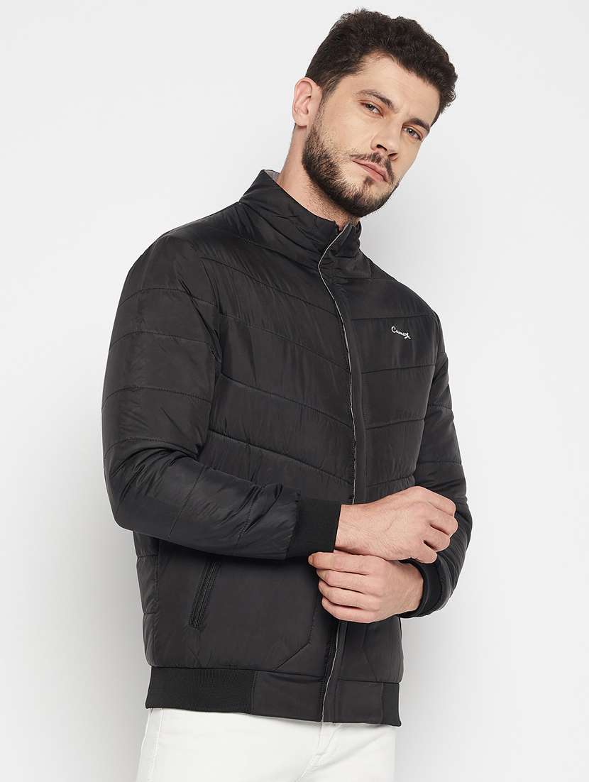 men solid long sleeve quilted jacket - 18701668 -  Standard Image - 1
