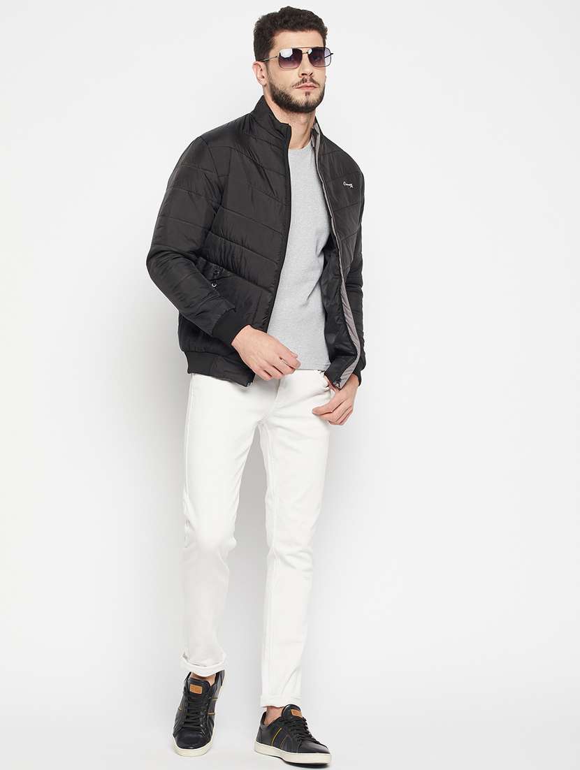men solid long sleeve quilted jacket - 18701668 -  Standard Image - 4