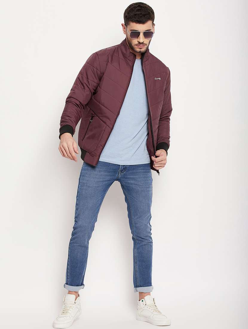 men solid long sleeve quilted jacket - 18701670 -  Standard Image - 4