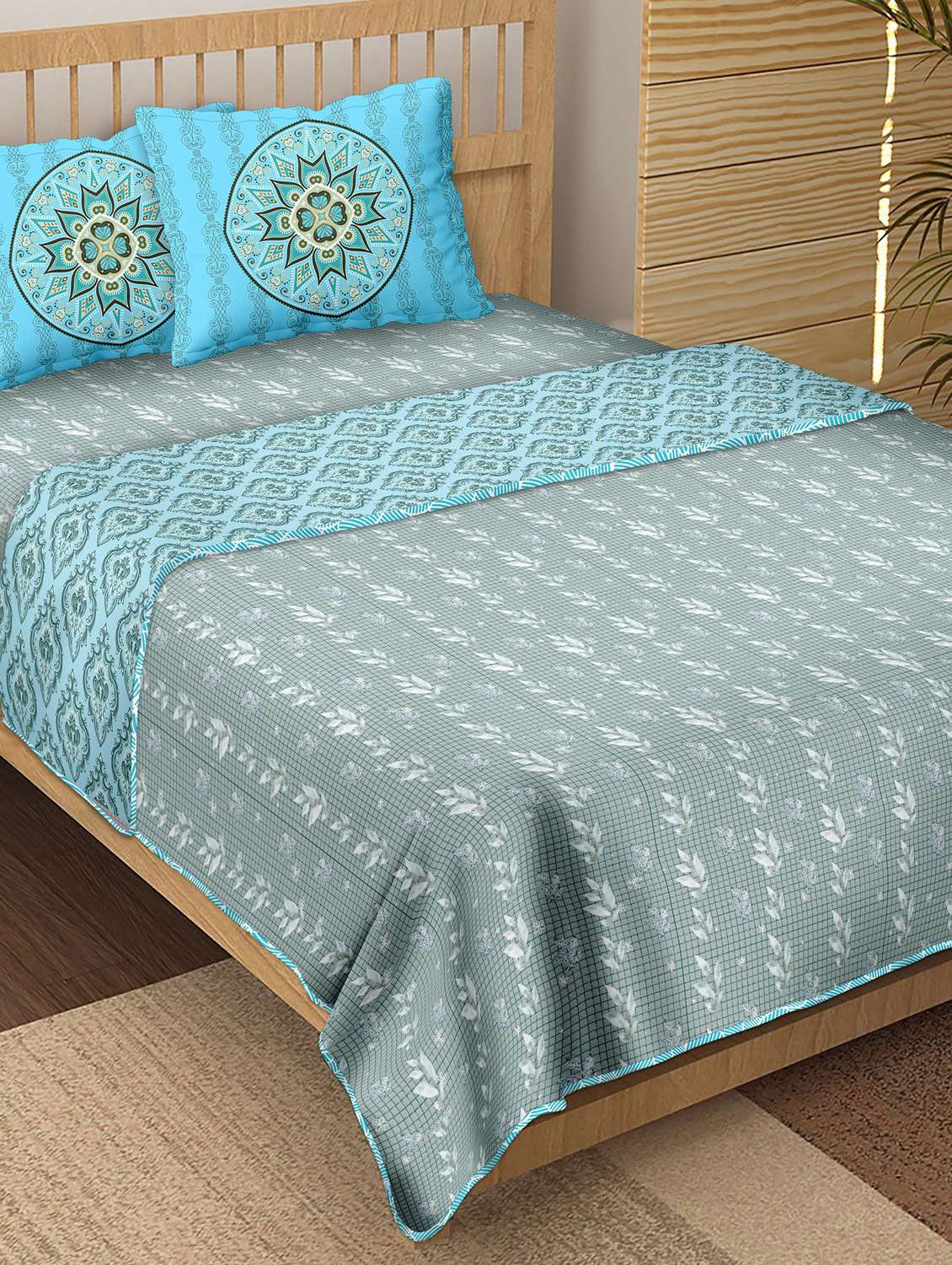4 pc bedding set(1 bedsheet with 2 pillow covers & 1 dohar)  - 18701764 -  Standard Image - 1