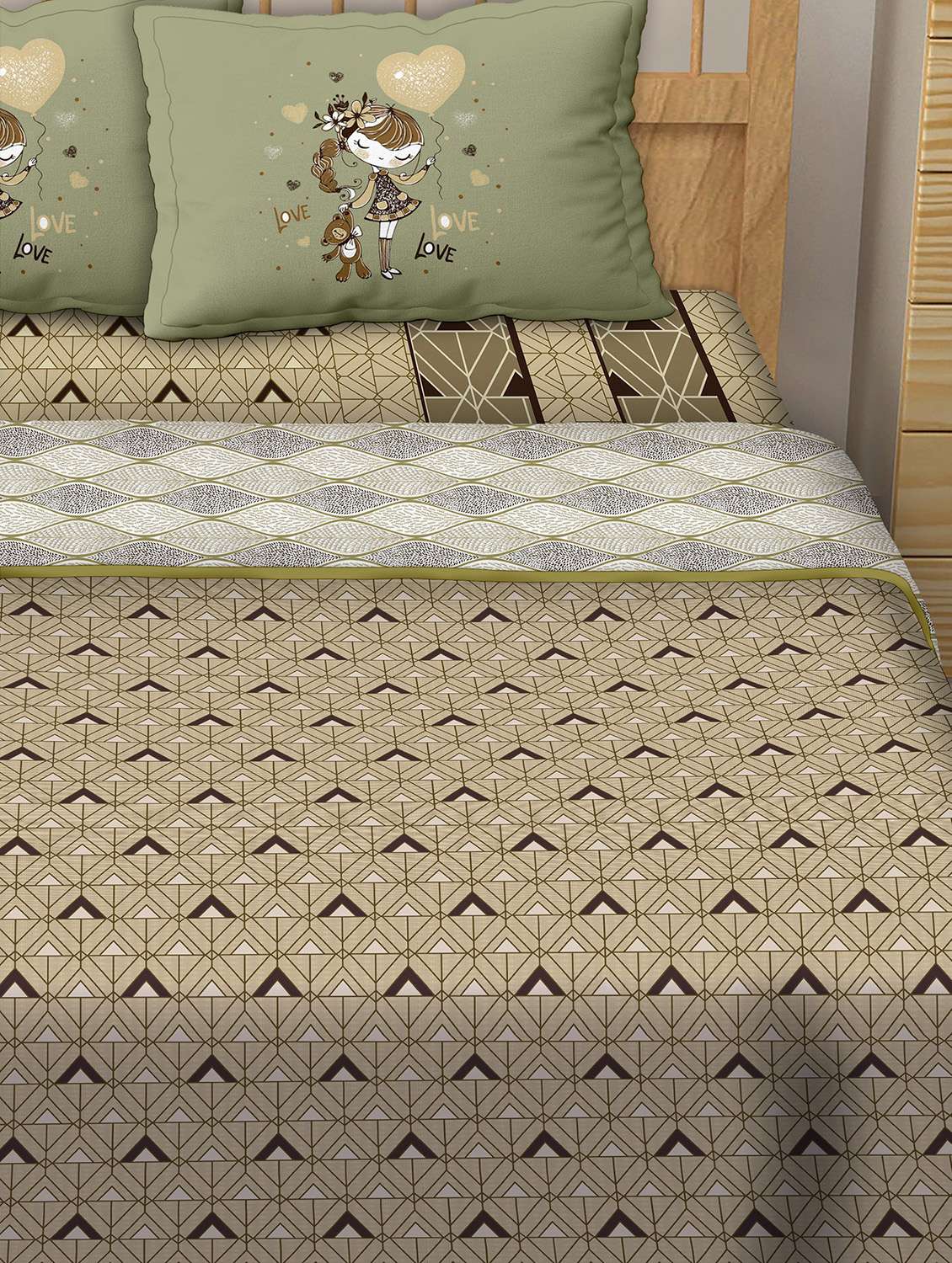 4 pc bedding set(1 bedsheet with 2 pillow covers & 1 dohar)  - 18701782 -  Standard Image - 1