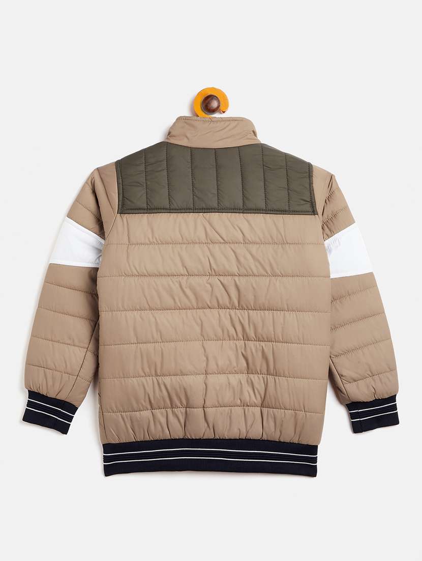 beige polyester quilted jackets & coat - 18703929 -  Standard Image - 1