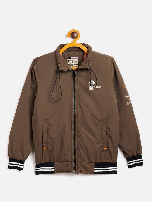 brown polyester quilted jackets & coat - 18703931 - Standard Image - 0
