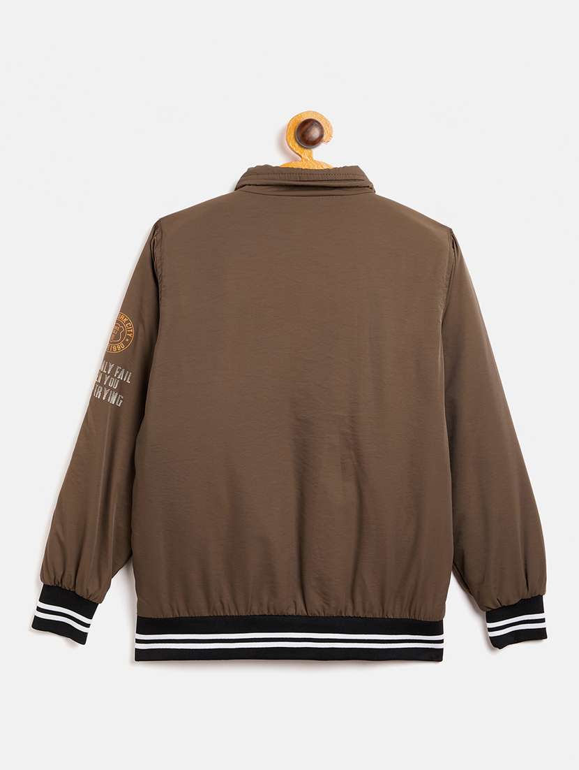 brown polyester quilted jackets & coat - 18703931 -  Standard Image - 1