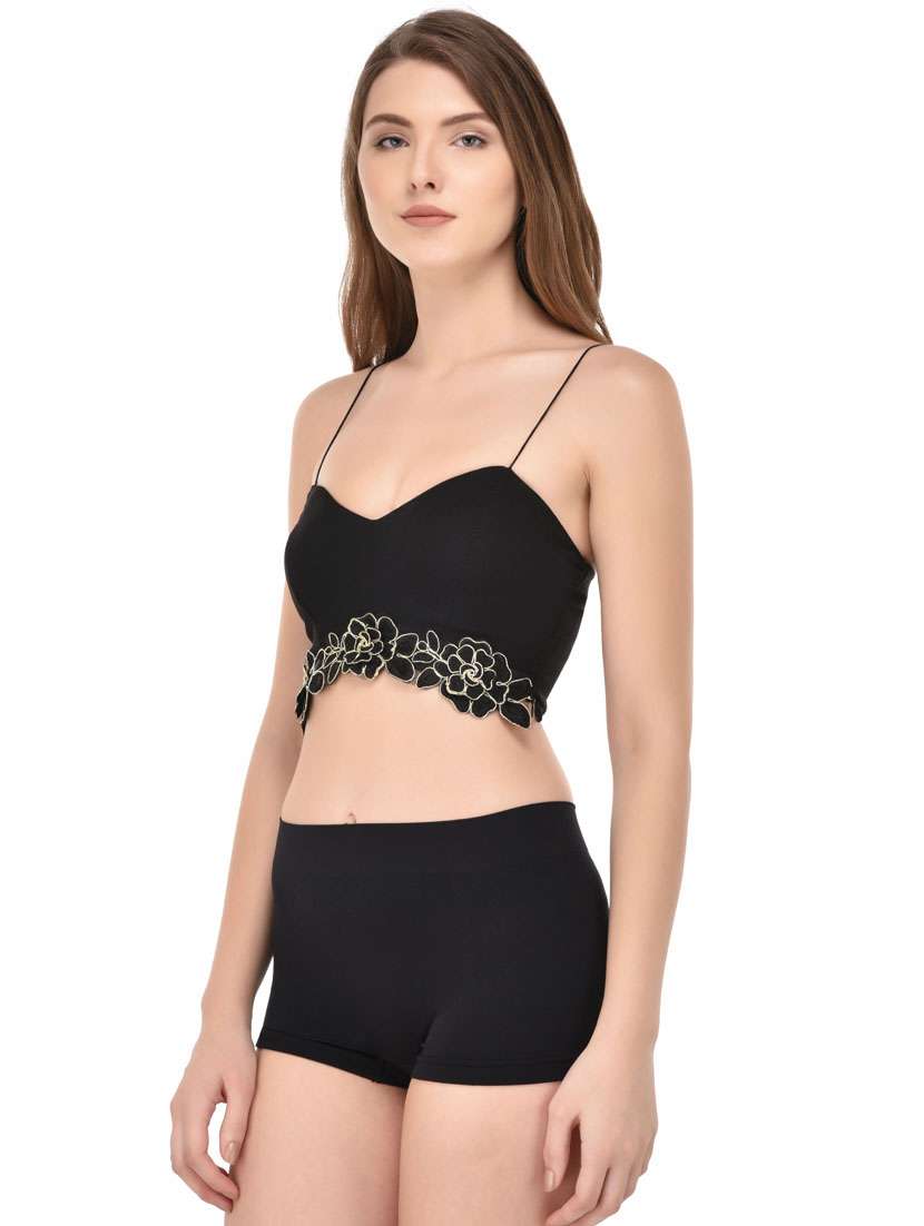 black cotton bras and panty set - 18704007 -  Standard Image - 1