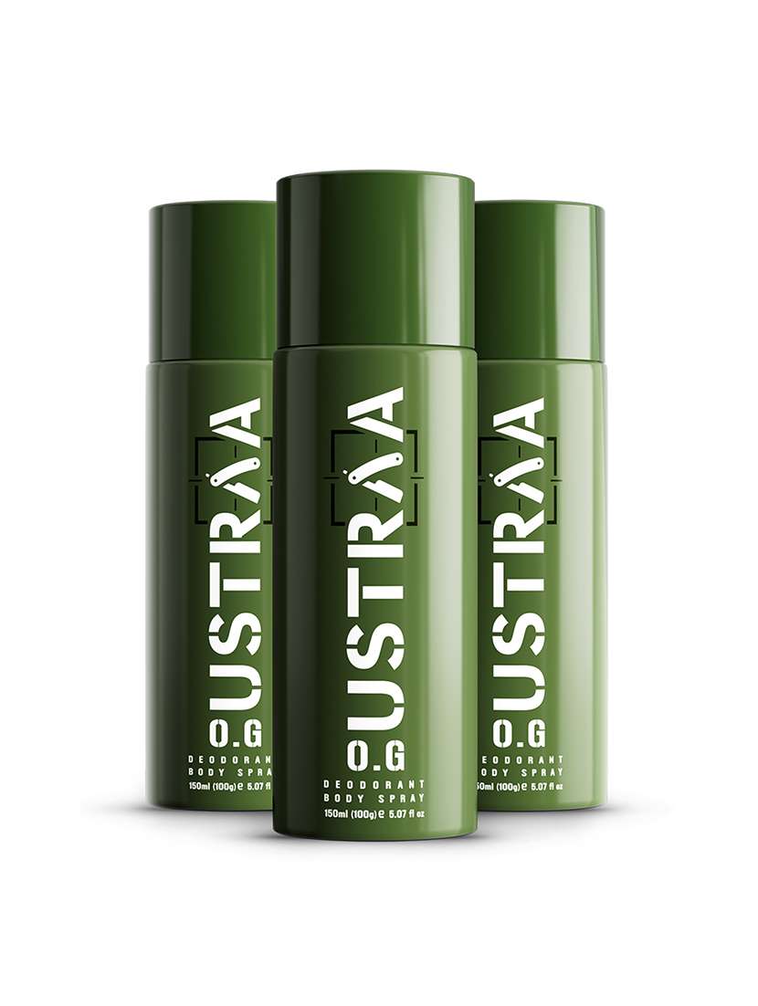 ustraa o.g deodorant - 150ml & beard growth oil - 35ml combo - 18718134 -  Standard Image - 1