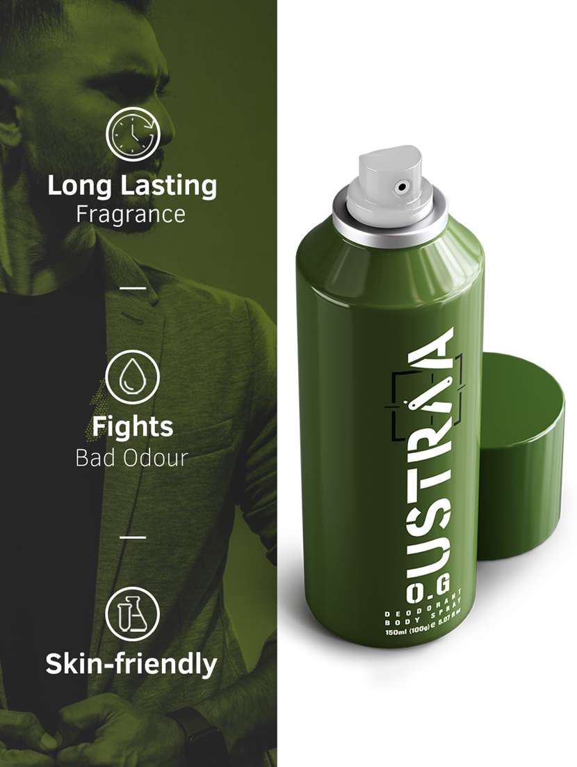 ustraa o.g deodorant - 150ml & hair wax strong hold wet look - 100g combo - 18718140 - Standard Image - 4