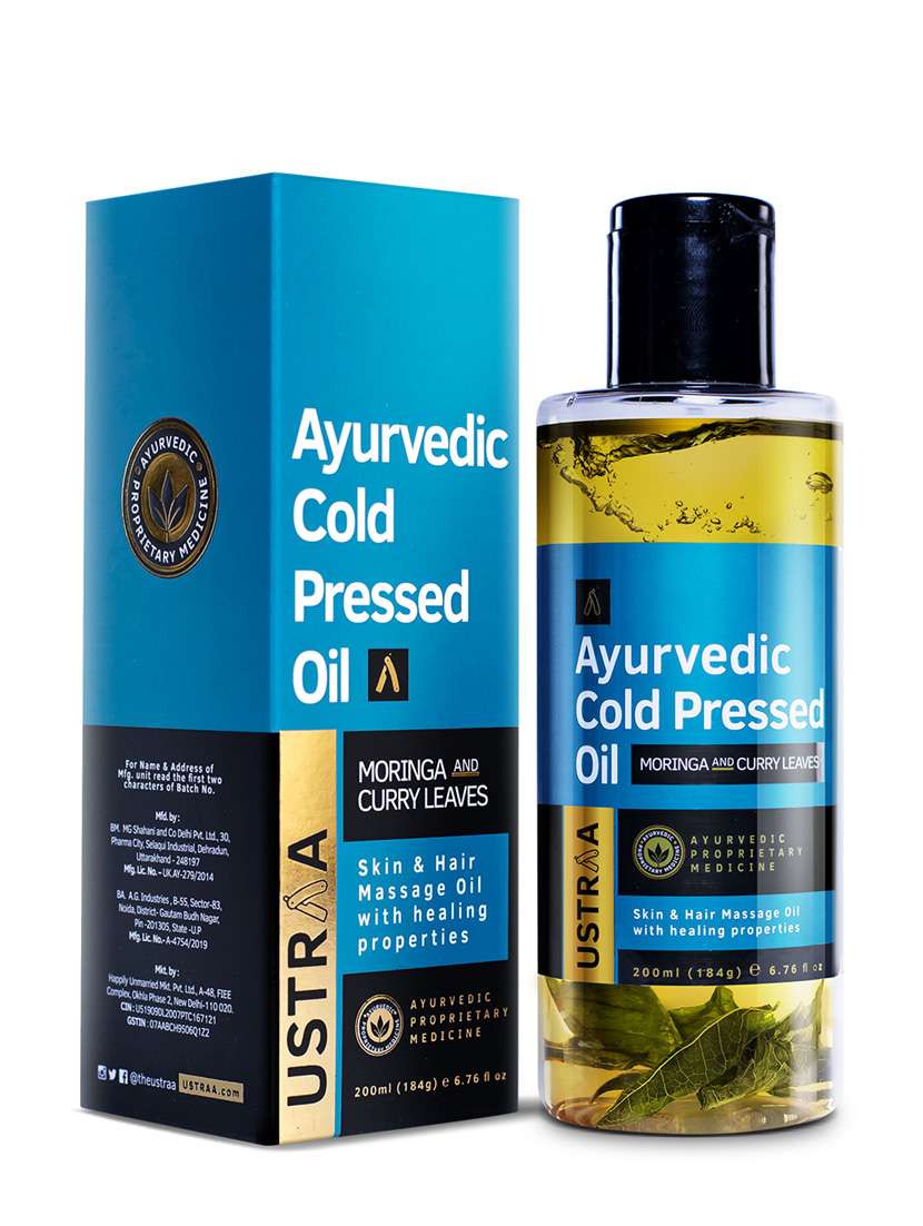 ustraa ayurvedic cold pressed oil - 200ml & anti acne spot gel - 15ml - 18718159 - Standard Image - 1
