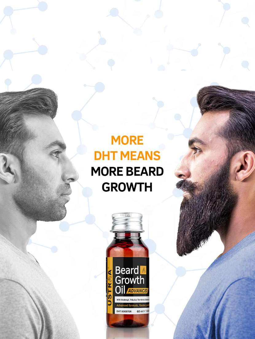 ustraa ayurvedic cold pressed oil - 200ml & beard growth oil advanced - 60ml - 18718161 -  Standard Image - 4