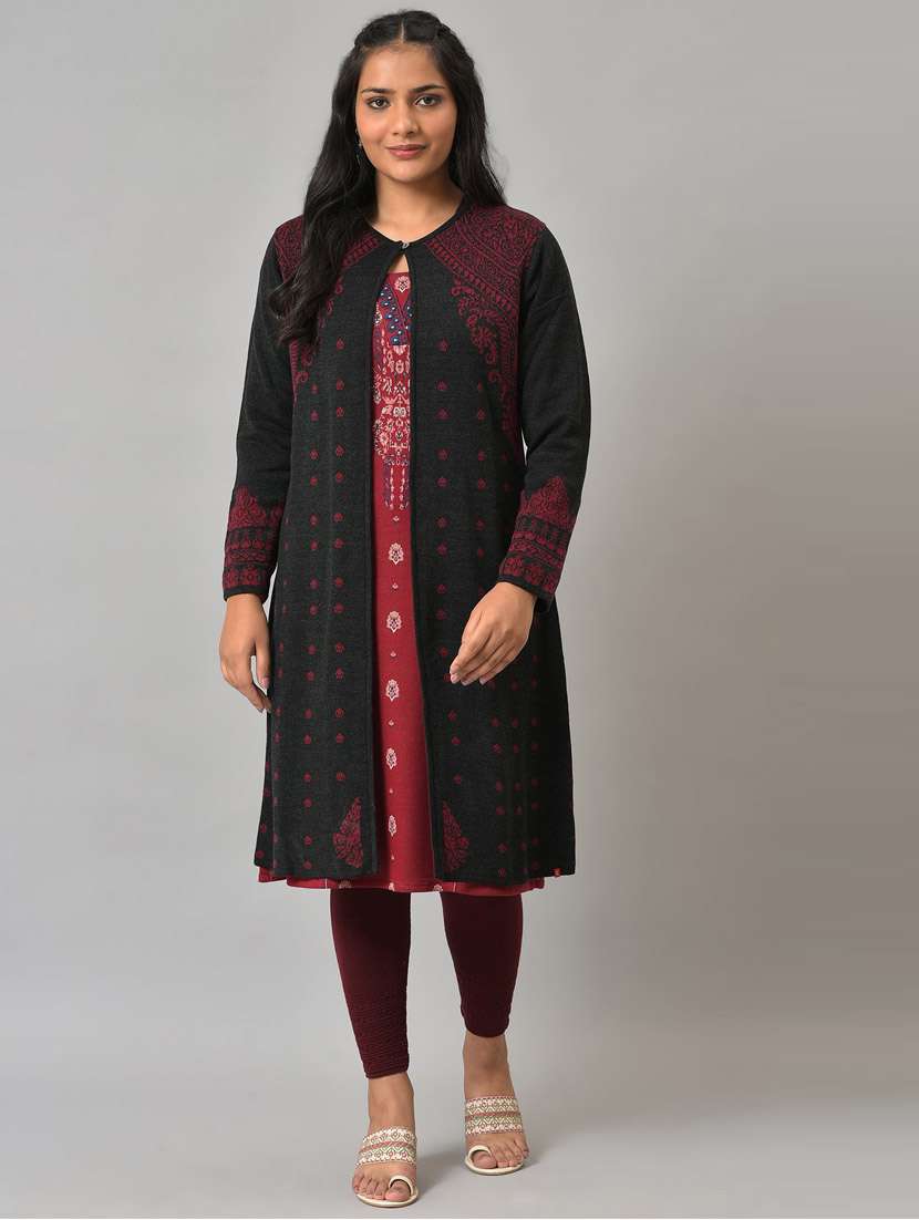 paisley printed reversiblle cardigan