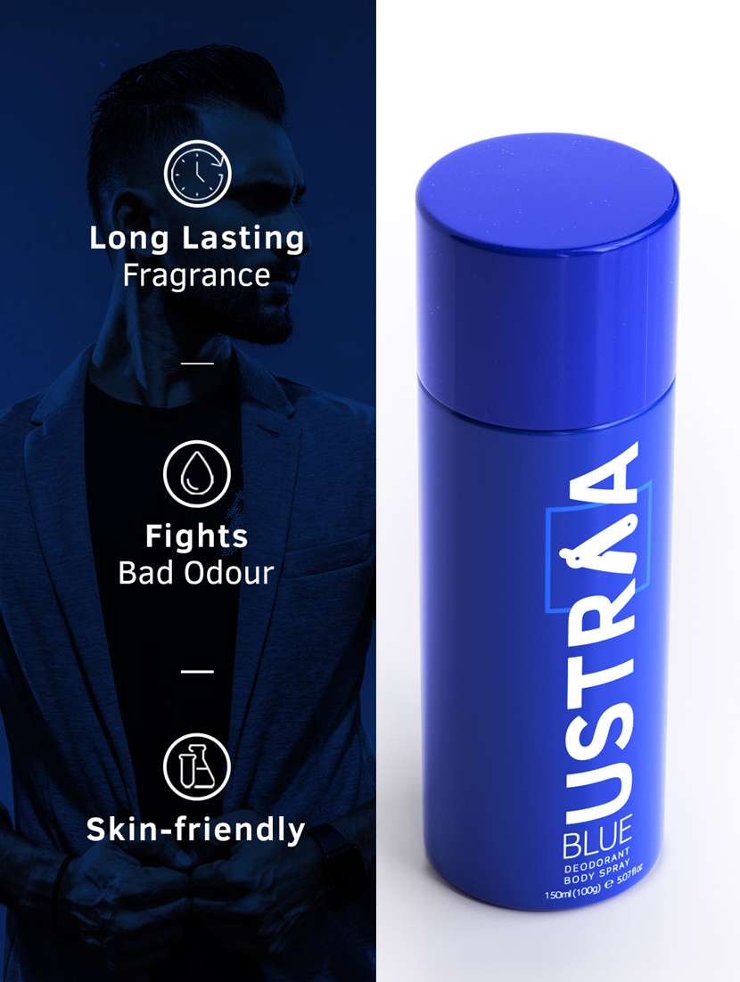 ustraa o.g deodorant - 150ml & blue deodorant body spray - 150ml combo - 18718291 - Standard Image - 4